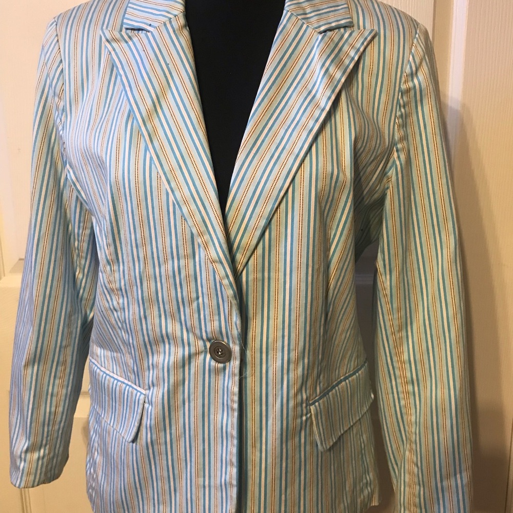 Covington multicolor stripes blazer S 12 1 button